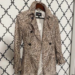 Leopard trench coat